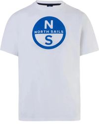 North Sails - Tops ,Wit ,Katoen Korte Mouw T-Shirt - Lyst