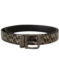 Dolce & Gabbana - Auffalliger Gurtel Aus Fischgratleder - Lyst