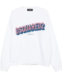 DSquared² - Hoodies & Sweatvesten ,Wit ,Trendy Sweaters Collectie - Lyst