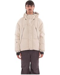 JG1 - Jassen ,Wit ,Leer Anti-Drip Hooded Down Jacket - Lyst