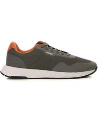 HUGO - Titanium Runn Canvas Sneaker - Lyst