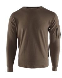 C.P. Company - Brauner wollmischung pullover - Lyst