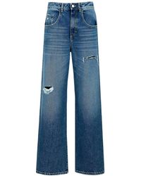ICON DENIM - Weite jeans mit destroyed look - Lyst
