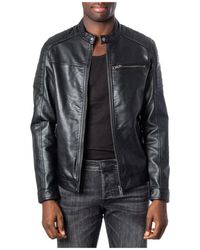 Jack & Jones - Moto Jas Faux Leather - Lyst