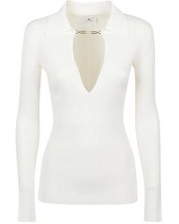 Elisabetta Franchi - V-Neck Knitwear - Lyst
