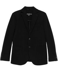 Circolo 1901 - Jassen ,Zwart ,Katoen Stijlvolle Nero Jas Voor Mannen - Lyst