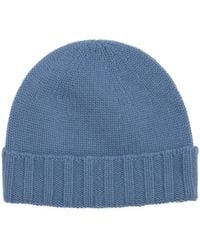 Drumohr - Accessoires ,Blauw ,Kasjmier Kasjmier Blauwe Beanie Hoed Geschenkdoos - Lyst
