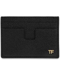 Tom Ford - Small Grain Leather Money Clip Cardholder - Lyst