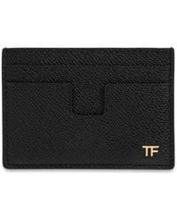 Tom Ford - Small Grain Leather Money Clip Cardholder - Lyst