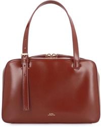 A.P.C. - Leder-Schultertasche Mit Top-Reißverschluss - Lyst