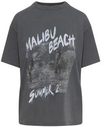 Anine Bing - Tops ,Zwart ,Katoen Cade Tee Surfer - Lyst