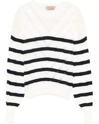 Twinset - Truien & Vesten ,Wit ,Tweed Twin-Set Truien - Lyst