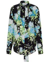 Moschino - Gedrukt Zijden Satijnen Overhemd - Lyst