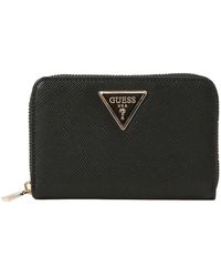 Guess - Accessoires ,Zwart ,Leer Laurel Ii Slg Med Zip - Lyst