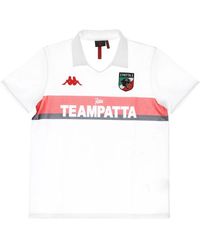 Kappa - Tops ,Veelkleurig ,Polyester Vintage Milan Polo Shirt Wit - Lyst