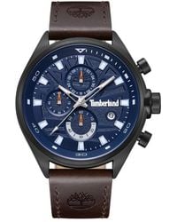 Timberland - Accessoires ,Bruin ,Bruin Leren Horloge Quartz Analoog - Lyst