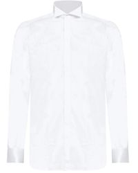 D4.0 - Overhemden ,Wit ,Katoen Cotton Wing Collar Shirt - Lyst