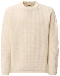 C.P. Company - Rondgebreide Chenille Trui - Lyst