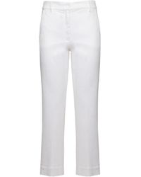 Marella - Broeken ,Wit ,Katoen Cropped Broeken - Lyst