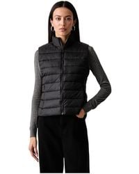 Lacoste - Jassen ,Zwart ,Polyester Waterafstotend Gewatteerd Donsvest - Lyst