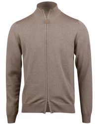 Stenströms - Truien & Vesten ,Bruin ,Wol Merino Wool Zip Cardigan - Lyst