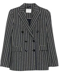 Circolo 1901 - Jassen ,Blauw ,Katoen Blauw Katoenen Dubbel-Borst Jas - Lyst