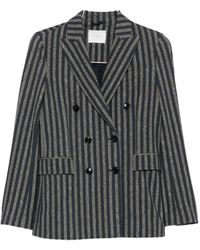 Circolo 1901 - Jassen ,Blauw ,Katoen Blauw Katoenen Dubbel-Borst Jas - Lyst