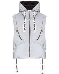 Khrisjoy Down Vest With Logo - Grijs