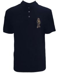 Emporio Armani - Polo a maniche corte con logo aquila cartone ricamato - Lyst