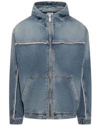 Marcelo Burlon - Jassen ,Blauw ,Stenen Jas - Lyst