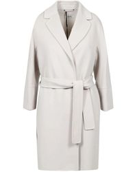 Max Mara - Jassen ,Grijs ,Wol Grijze Wollen Jas Wijde Lijn - Lyst
