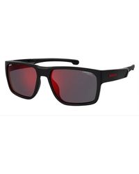 Carrera - Rote spiegel sonnenbrille schwarzer rahmen - Lyst