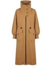 Herno - Lange Trenchcoat Met Trechterhals - Lyst