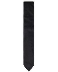 DSquared² - Cravatta in seta nera con motivo jacquard - Lyst