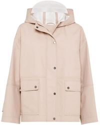 Brunello Cucinelli - Jassen ,Roze ,Katoen Roze Katoenen Regenjas Met Capuchon - Lyst