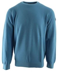 Paul & Shark - Truien & Vesten ,Blauw ,Wol Half-Zip Merino Wool Pullover - Lyst