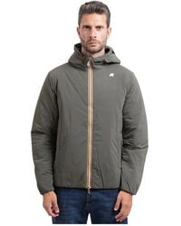 K-Way - Jassen ,Groen ,Polyester Jack Plain Warm Jas - Lyst