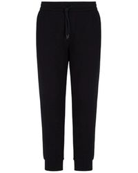 ARMANI EXCHANGE - Broeken ,Zwart ,Katoen Back Logo Joggers - Lyst