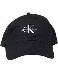 Calvin Klein - Stilvolle bedruckte baumwollkappe - Lyst