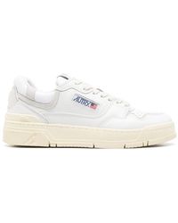 Autry - Weiße clc low sneakers mit kontrastdetails - Lyst