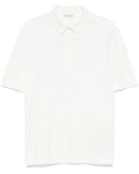 Moncler - Tops ,Wit ,Katoen Logo Patch Polo Shirt - Lyst
