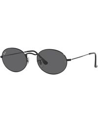 Ray-Ban - Vintage Oval Sonnenbrille Mit Flachen Gläsern - Lyst
