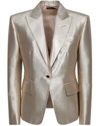 Tom Ford - Single Breasted Peak Lapel Jacket - Lyst
