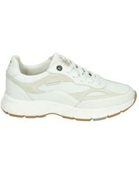Floris Van Bommel - Schoenen ,Wit ,Leer Sportieve Lage Sneakers Wit Patroon - Lyst