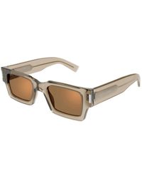 Saint Laurent - 659 Beige Sunglasses - Lyst