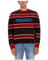 DSquared² - Horizontal Striped Knit Sweater - Lyst