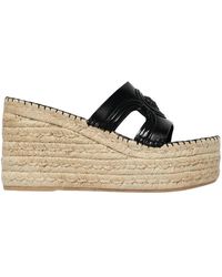 Versace - Sandales À Talon Noires À Logo Medusa Et À Plateforme - Lyst