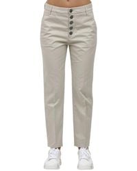 Dondup - Broeken ,Katoen Loose Nima Katoen Gabardine Broek - Lyst