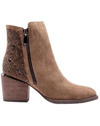 Alma En Pena. - Braune casual wildlederstiefeletten mit absatz - Lyst