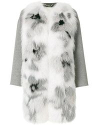 Fendi - Pelzbesetzter Kaschmirmantel - Lyst